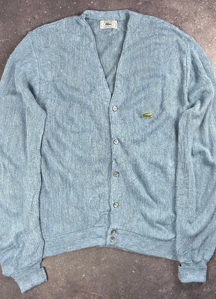 Gilet IZOD Lacoste bleu clair logo brodé - L homme - coton vintage KZL 16, merk: Lacoste, staat: Veelgebruikt, maat: L, € 15,00, € 16,45 inclusief Kopersbescherming Pro