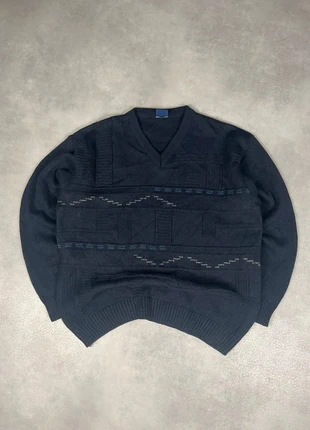 Pull col V maille vintage laine motifs marine multicolore XL, marque: Vintage Dressing, état: Bon état, taille: XL, 12,60 €, 13,93 € Protection acheteurs (Pro) incluse