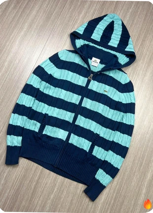 Veste Lacoste Torsadé en Maille Knitwear Sweat Premium Vintage Old Money - Turquoise/Marine (S), marke: Lacoste, zustand: Sehr gut, größe: S / 36 / 8, 45,00 €, 47,95 € inklusive Vinted-Käuferschutz