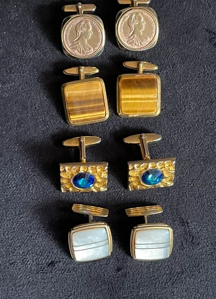 Lot de 4 paires de boutons de manchettes vintage collection, marque: Vintage Boutique, état: Bon état, 28,00 €, 30,10 € Protection acheteurs (Pro) incluse