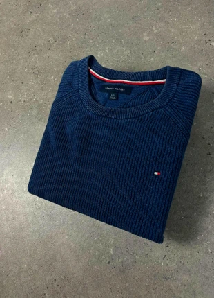 Pull/sweat a col rond ras de cou Tommy Hilfiger L bleu homme maille fine logo brodé coton, marque: Tommy Hilfiger, état: Très bon état, taille: L, 21,51 €, 23,29 € Protection acheteurs (Pro) incluse