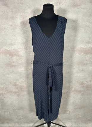 Robe Jigsaw à rayures diagonales bleu marine et noir taille L, merk: Jigsaw, staat: Heel goed, maat: L / 40 / 12, € 5,00, € 5,95 inclusief Kopersbescherming Pro