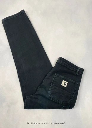 Jean Carhartt wip Noir W’ Pierce Pant 100% coton Jean Droit Knee - Taille S w27 #1712, marca: Carhartt, estado: Muito bom, tamanho: S / 36 / 8, €44.90, €47.85 inclui Proteção do Comprador Pro