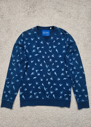 Sweat-shirt à col rond Jules | Bleu Indigo avec motifs | Taille S, marque: Jules, état: Neuf sans étiquette, taille: S, 20,00 €, 21,70 € Protection acheteurs incluse