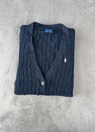 Cardigan Torsadé Polo Ralph Lauren col V | Taille S | Marine logo blanc, marque: Ralph Lauren, état: Très bon état, taille: S / 36 / 8, 29,90 €, 32,10 € Protection acheteurs incluse