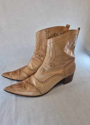 True vintage Stiefelette Stiefel Konststin Starke Cowboystiefel 41 Leder boho Y2k Grunge dessert, merk: Konstantin Starke, staat: Goed, maat: 41, € 56,00, € 59,50 inclusief Kopersbescherming