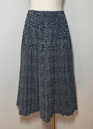 Jupe plissée vintage élastique bleu marine et blanche à pois, brand: Vintage Dressing, condition: Very good, size: XXL / 44 / 16, €20.00, €21.70 includes Buyer Protection