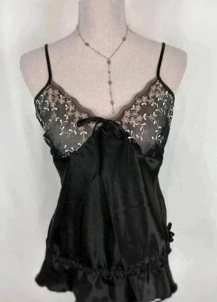 Top fleurs brodée satiné • vintage, marque: Top Vintage, état: Très bon état, taille: L / 40 / 12, 14,00 €, 15,40 € Protection acheteurs incluse