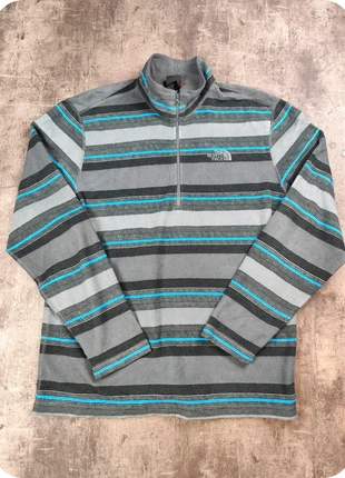 pull polaire a rayures gris et bleu 1/4 zip col camionneur the north face taille L homme -36-, merk: The North Face, staat: Heel goed, maat: L, € 19,00, € 20,65 inclusief Kopersbescherming Pro