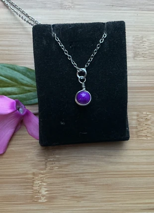 🌸 Paarse kraal hanger ketting 🌸, staat: Heel goed, € 1,50, € 2,28 inclusief Kopersbescherming Pro