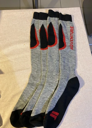 2 paires chaussettes ski longue hiver, marque: Adventure, état: Neuf sans étiquette, taille: M | 43–46, 6,00 €, 7,00 € Protection acheteurs incluse