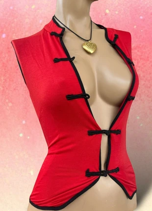 Vintage Y2K 2000's sexy geisha Chinese top 🥡, marque: Vintage Dressing, état: Très bon état, taille: M / 38 / 10, 22,00 €, 23,80 € Protection acheteurs incluse