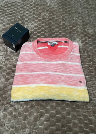 Pull Tommy Hilfiger homme XL – Rayures pastel (rose/jaune) Style casual premium, brand: Tommy Hilfiger, condition: New without tags, size: XL, €25.00, €26.95 includes Buyer Protection
