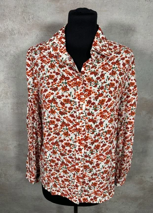 Chemise In April 1986 fond clair fleuri rouge et orange; manches longues taille M/L, brand: In April 1986, condition: Very good, size: L / 40 / 12, €15.00, €16.45 includes Buyer Protection Pro