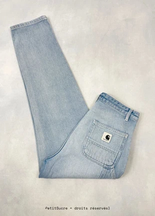 Jean Carhartt wip Bleu clair W’ Pierce Pant 100% coton Jean Droit Knee - Taille S w26 #1451, marca: Carhartt, estado: Muito bom, tamanho: S / 36 / 8, €49.00, €52.15 inclui Proteção do Comprador Pro