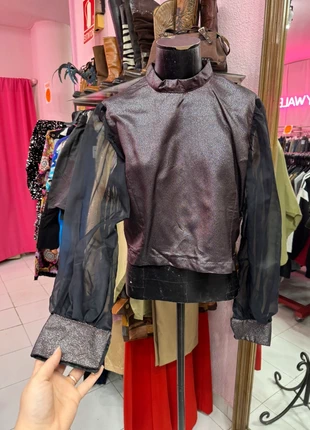 Camiseta con mangas abullonadas de tipo organza, marque: Vintage Dressing, état: Très bon état, taille: M / 38 / 10, 12,95 €, 14,30 € Protection acheteurs (Pro) incluse