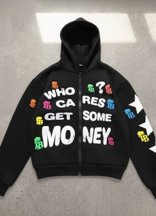 Hoodie noir imprimé texte / streetwear / oversize / urban look / tendance / casual / graphic, marque: Uptown District, état: Très bon état, taille: M, 52,90 €, 56,25 € Protection acheteurs incluse