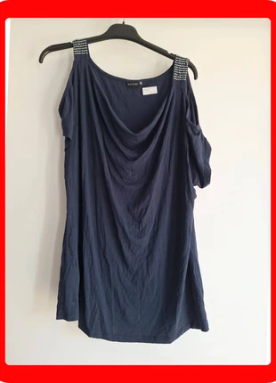 221. Haut bleu épaules dénudées T44/46, brand: Bodyflirt, condition: Very good, size: XXL / 44 / 16, €5.00, €5.95 includes Buyer Protection Pro