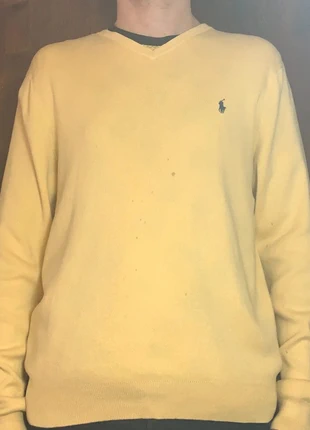 Polo Ralph Lauren Yellow Man Pullover - Puma Cotton - Size M - Embroidered Logo, marca: Ralph Lauren, estado: Satisfactorio, tamaño: M, 7,00 €, 8,05 € Protección al comprador incluida