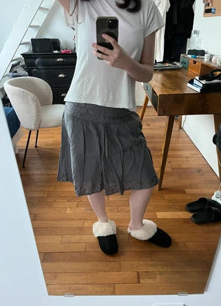 Midi Jupe Taille Basse Grise Promod à Paillette, brand: Promod, condition: Good, size: S / 36 / 8, €5.00, €5.95 includes Buyer Protection