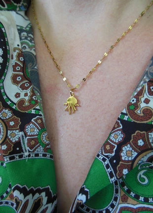 Petite méduse 🌟 animal totem 🌟 collier acier inoxydable waterproof doré réglable, brand: acier inoxydable, condition: Very good, €8.00, €9.10 includes Buyer Protection Pro