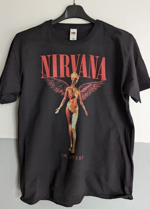 T-shirt nera | Nirvana | In Utero, état: Très bon état, taille: L, 13,00 €, 14,35 € Protection acheteurs (Pro) incluse