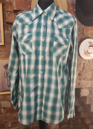 American vintage western style plaid shirt, brand: Wrangler, condition: Very good, size: M / UK 12-14, £6.00, £7.00 includes Buyer Protection Pro
