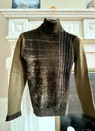 Pull col roulé kaki et noir, condizioni: Buone, taglia: XS / IT 38 / EU 34, €9.00, €10.15 include la Protezione acquisti