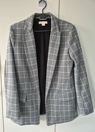 Suit Colbert blazer Marynarka krata kerst Christmas fashionable M medium party, merk: H&M, staat: Heel goed, maat: M / 38 / 10, € 7,00, € 8,05 inclusief Kopersbescherming