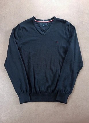 Pull col V Tommy Hilfiger | 100% coton noir | taille L pour homme, marca: Tommy Hilfiger, estado: Muy bueno, tamaño: L, 19,90 €, 21,60 € Protección al comprador Pro incluida