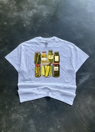 T-shirt vintage graphic tee boxy pickles, brand: Graphic Tee, condizioni: Ottime, taglia: S, €9.99, €11.19 include la Protezione acquisti Pro