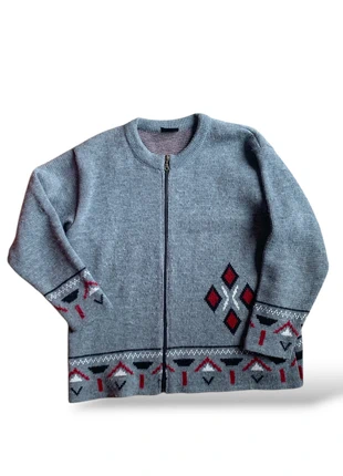 Cardigan homme zippé gris en laine motif géométrique vintage – taille L, brand: Vintage Dressing, condizioni: Ottime, taglia: L, €19.00, €20.65 include la Protezione acquisti Pro