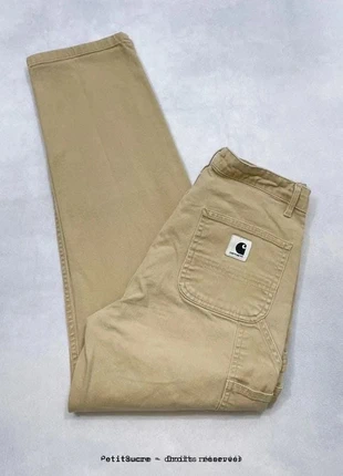 Jean Carhartt wip Beige W’ Pierce Pant 100% coton Jean Droit Knee pant Boyfriend - XS w25 /445R, marca: Carhartt, estado: Muito bom, tamanho: XS / 34 / 6, €49.00, €52.15 inclui Proteção do Comprador Pro