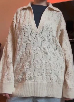 River Island Crochet Knit rugby sweater, merk: River Island, staat: Goed, maat: M / 38 / 10, € 2,50, € 3,33 inclusief Kopersbescherming