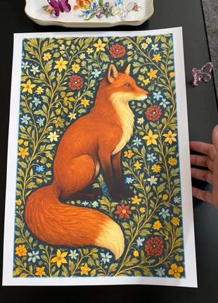 Volpe rossa quadro natura grande poster 33 × 48 affiche fleurs blumenplakat fuchs renard rouge, brand: Art, condizioni: Nuovo senza cartellino, €9.00, €10.15 include la Protezione acquisti