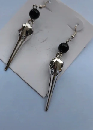Skull raven earrings punk rave goth, marque: Disturbia, état: Neuf sans étiquette, 9,80 €, 10,99 € Protection acheteurs incluse