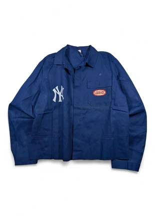 Raw edge Detroit Jacket New Yankees indigo chore boxy crop fit - Navy L, marque: Vintage Dressing, état: Très bon état, taille: L, 40,00 €, 42,70 € Protection acheteurs incluse