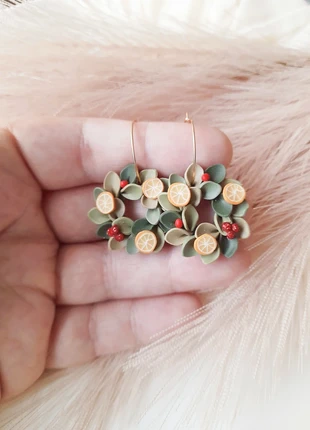 Miniature cute christmas wreath earrings, brand: Luma Earrings, condition: New with tags, £8.00, £9.10 includes Buyer Protection