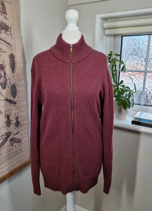 Woolovers Lambswool Zip Jumper mens Size small Burgundy high neck, brand: WoolOvers, condition: Very good, size: S, £15.00, £16.45 includes Buyer Protection