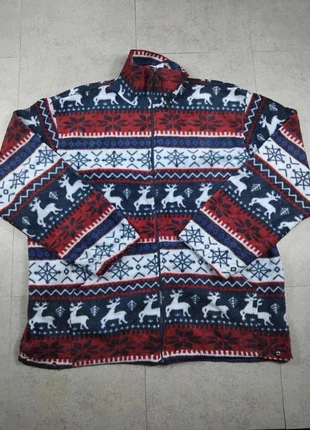 Polaire crazy fleece a motif hiver Noel half Zip 1/4 Zip Taille M #10, merk: Vintage Dressing, staat: Heel goed, maat: M / 38 / 10, € 20,00, € 21,70 inclusief Kopersbescherming