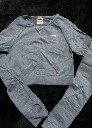 Gymshark blue cropped longsleeve, brand: Gymshark, condition: Very good, size: XS / 34 / 6, €8.00, €9.10 includes Buyer Protection