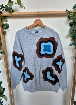 Vintage Champion Reworked Sweater – Handgemaakte Patches – Uniek Stuk – Maat S, marca: Champion, estado: Muy bueno, tamaño: S, 22,50 €, 24,33 € Protección al comprador Pro incluida