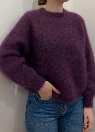 Pull en Kid Mohair 80% Maille Italienne Prune, staat: Heel goed, maat: Universeel, € 69,00, € 73,15 inclusief Kopersbescherming Pro