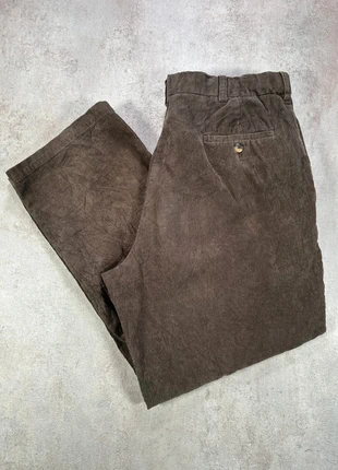 Pantalon En Velours Côtelé / Corduroy haggar brun coupe droite usé taille W38 L30, merk: Vintage Dressing, staat: Heel goed, maat: W38 | FR 48, € 5,00, € 5,95 inclusief Kopersbescherming Pro