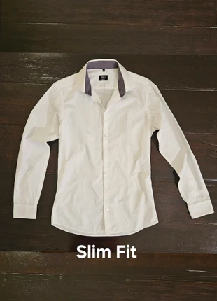 Weißes Slim Fit Hemd, marke: Jake*s, zustand: Sehr gut, größe: L, 15,00 €, 16,45 € inklusive Vinted-Käuferschutz