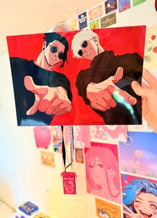 Anime JJK waterproof rode Wall Art / Poster Geto & Gojo Jujutsu Kaisen, marque: Jujutsu Kaisen, état: Très bon état, 6,95 €, 8,00 € Protection acheteurs incluse