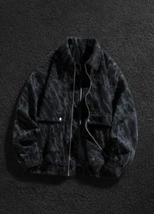 Bomber noir texturé streetwear homme - Taille M, brand: y2k, condizioni: Ottime, taglia: M, €72.00, €76.30 include la Protezione acquisti