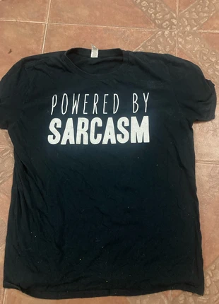 Camiseta powered by sarcasm L, marque: Azul, état: Neuf sans étiquette, taille: L, 5,00 €, 5,95 € Protection acheteurs incluse