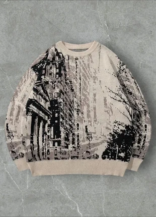 Knit pull-over Tricot - design ville - Taille L - unisexe - Vintage y2k, brand: Boutique Parisienne, condizioni: Ottime, taglia: L, €64.00, €67.90 include la Protezione acquisti Pro