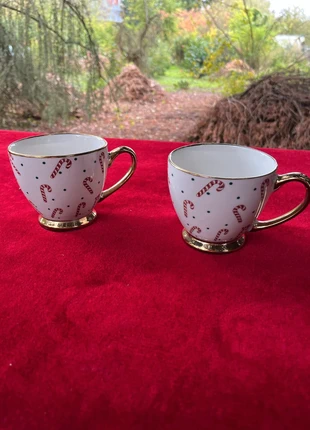 Duo de Tasses Candy Canes & Liseré Doré – Edition Noël, merk: cosy, staat: Heel goed, € 17,50, € 19,08 inclusief Kopersbescherming